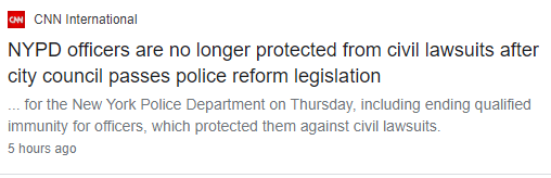 Holy shit New York just got rid of qualified immunity!