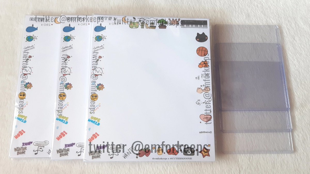 emforkeeps's tweet photo. #EmforkeepsUpdates
Notepads arrived, other designs will arrive on weekend. Washi tapes na lang po kulang then ready to ship na๐ https://t.co/5tRCcQYBG1