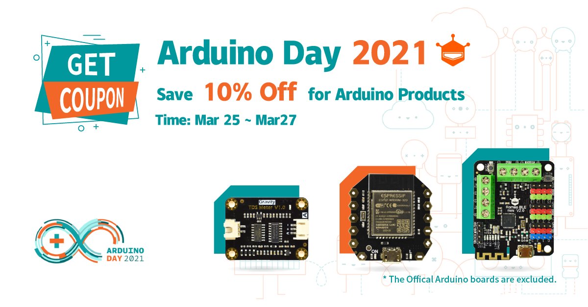 dfrobotcn's tweet image. #ArduinoD21 @arduino

⭐️GET COUPON: bit.ly/3ffuxIl