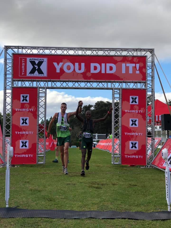 Nedbank_RC's tweet photo. Congratulations to #NedbankRunning Club's @NgubaneEric &amp; @juanvandeventer for claiming the Stage 1 victory today at the  #AfricanX Trail run
#runtheafricanx #MoreThanAClub
@BiogenSA @futurelifeza @Nike @nedbanksport #Bavariaza https://t.co/MaEv1cGje6