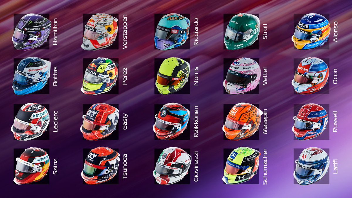 Efmania V Twitter 21シーズン F1ドライバーのヘルメット F1jp