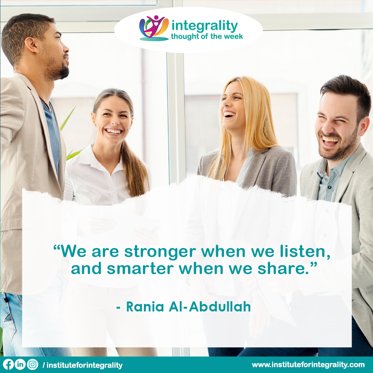 Integrality1's tweet photo. Happy Friday!
Before we end this work week, allow us to share with you our THOUGHT OF THE WEEK.
We would like to hear from you! Using the chat box, please share with us your answers.
Have a wonderful weekend, everyone!
#Integrality #LifeSkills #CorporateTraining #Webinars https://t.co/p9vzKJ24Kp
