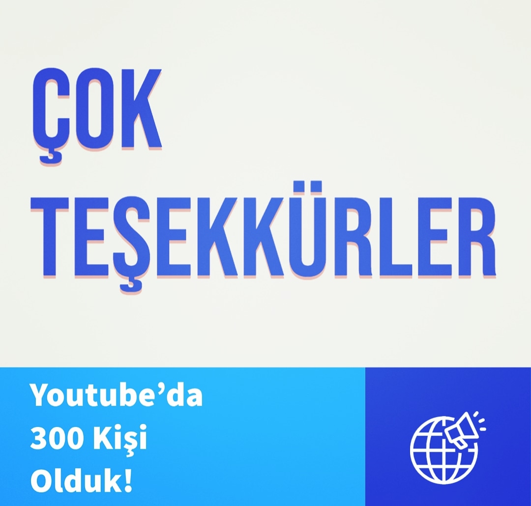 Youtube'da 300 kişi olmuşuz. Başlarken 20-30 kişiye ulaşsak yeter diyorduk. Çok teşekkürler.

youtube.com/c/ResimliG%C3%…