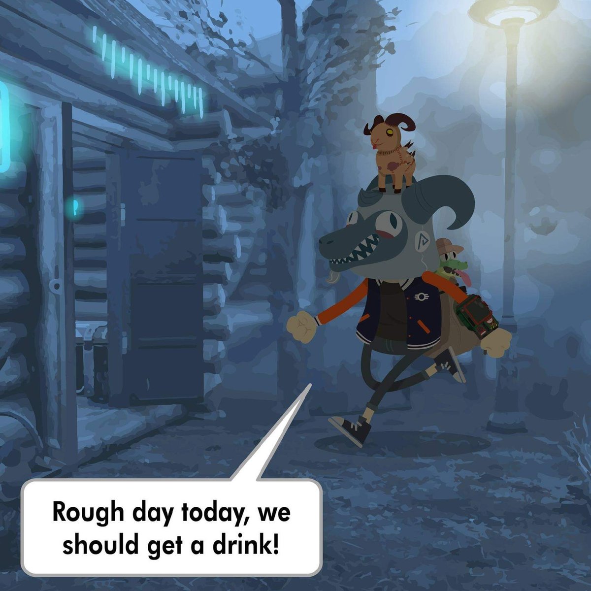 ShibeSkippy's tweet photo. Drinking buddy after a long day!
#Fallout #Fallout76 #Bethesda #Sheepsquatch #plushie #shennigans #digitalart #comic #vector #graphic #graphicdesign #illustration #AdobeIllustrator https://t.co/RZQBJ1QCMt