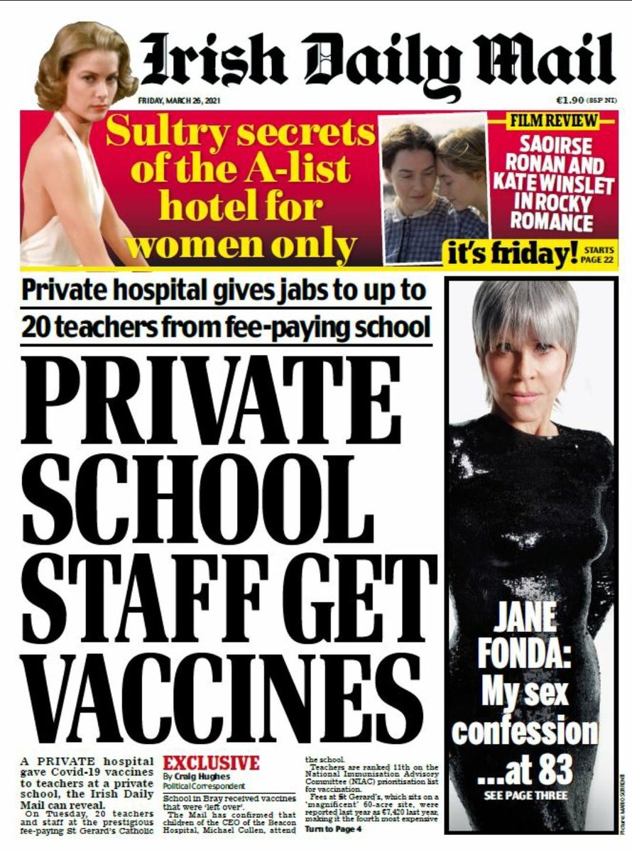 ginopbpsligo's tweet photo. Denis O'Brien's Beacon Hospital vaccinated 20 teachers  at a private school... where the CEO's children attend.

The rich are sorting themselves out first. All in this together? 

#vaccine #COVID19 #Ireland https://t.co/09nPUPlDRy