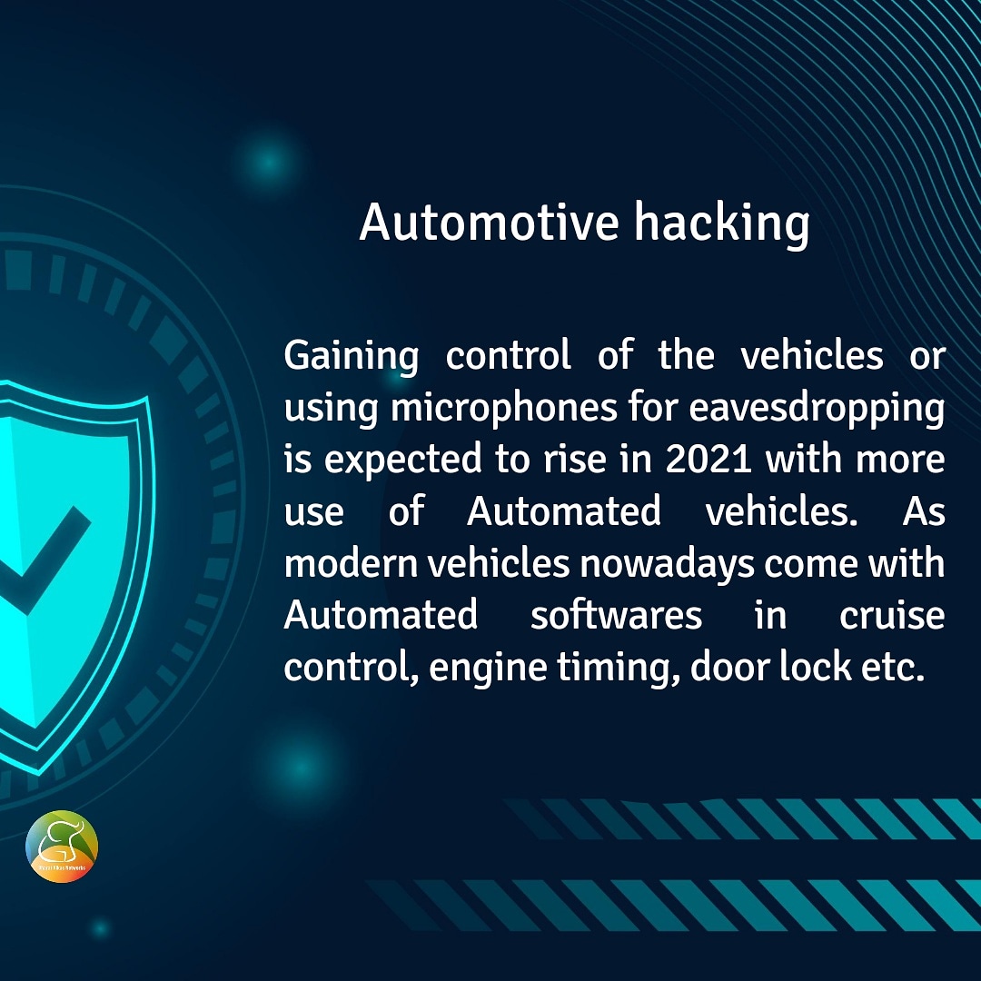 NetworksBharat's tweet image. Cyber security trend in 2021 is going to be the rise of Automotive hacking

#hacker #automotivehacking #cybersecurity #hack #automatedvehicles #ethicalhacking #linux #programming #kalilinux #security #technology #coding #anonymous #ethicalhacker #programmer #python #hacked #tech