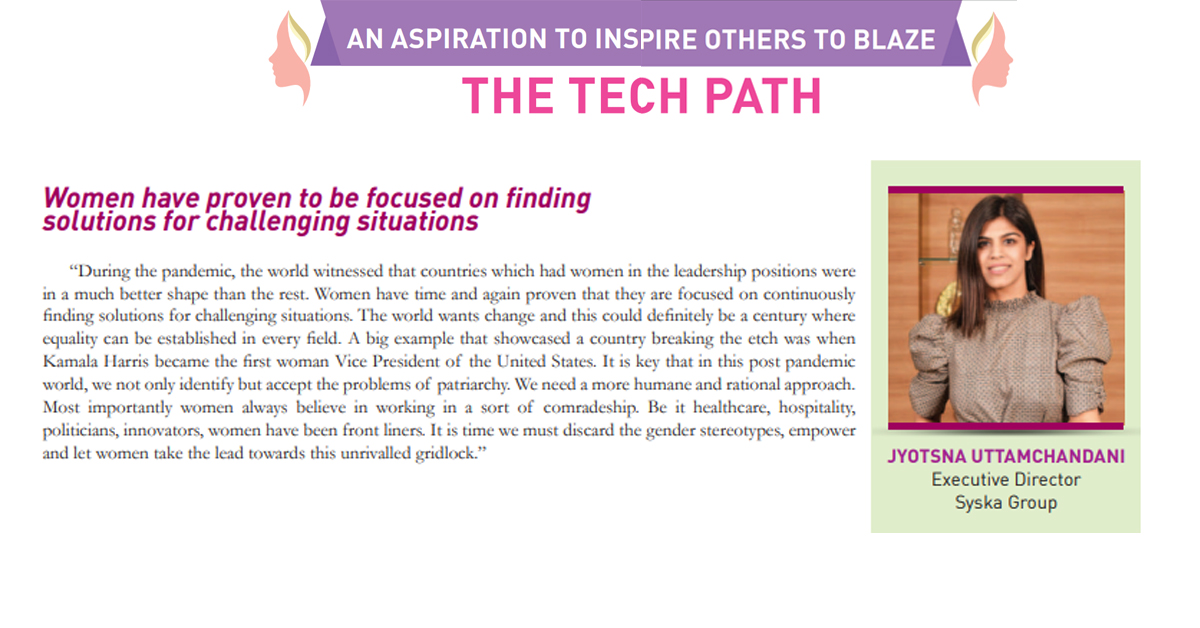 varindiamag's tweet photo. Women have proven to be focused on finding solutions for challenging situations
Jyotsna Uttamchandani Executive Director #SyskaGroup
Read the full story here 👉https://t.co/ssHnX8hoOp
#entrepreneur #leadership #womenempowerment #womentechnologyleaders @SyskaHomes https://t.co/dpSvNkKEw1