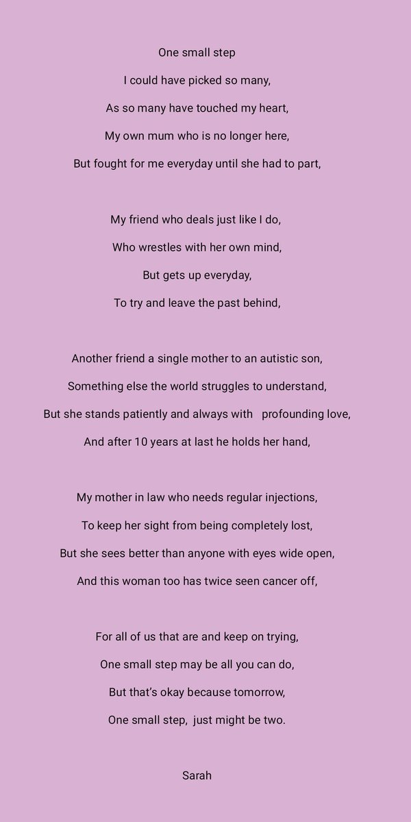 The final winning poem from our poetry competition was written by Sarah. Hope you have enjoyed reading these wonderful poems from inspiring women.