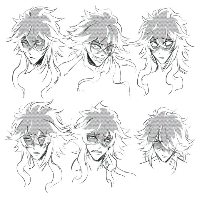 still trying to figure out how to draw his face consistently... haaa 