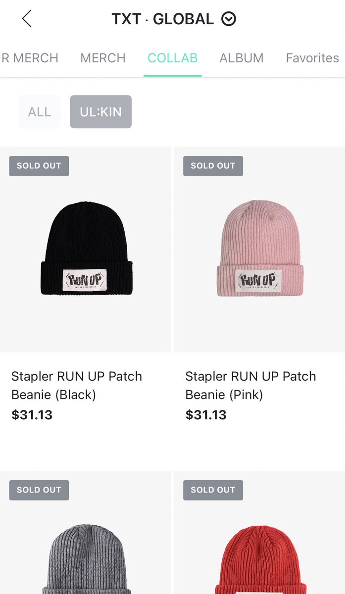 Txt Charts All Items From Yeonjun X Ul Kin Collab Are Now Sold Out On Weverse Shop Txt Members