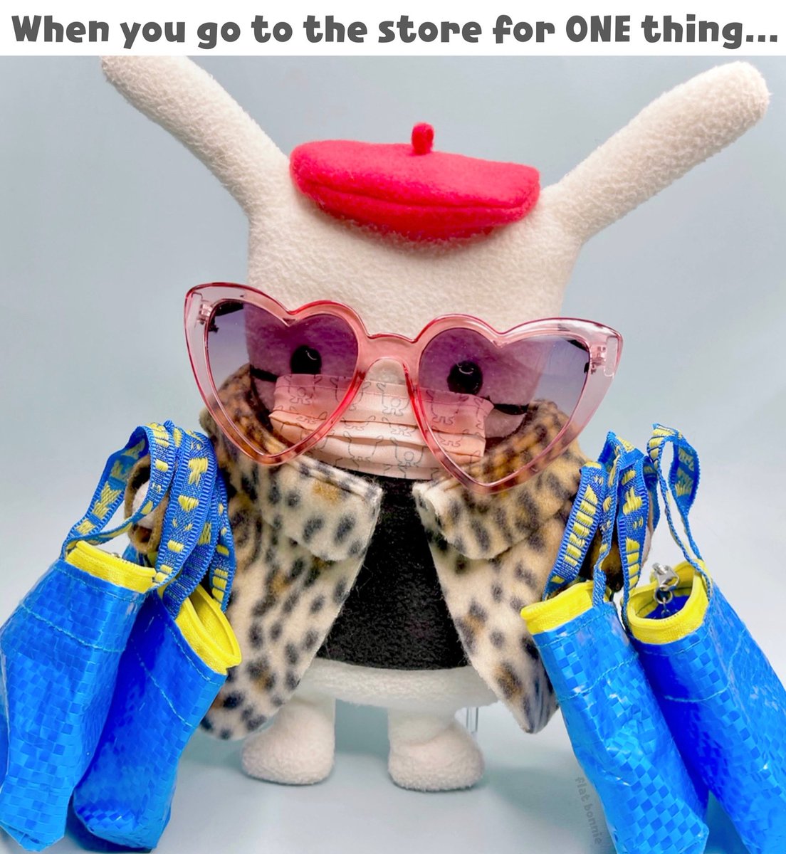 FlatBonnie's tweet photo. Every single time...😵
#flatbonnie #bunny #plush #bunnies #plushies #toys #arttoy #miniture #mini #ikeabag #rabbit #lapin #cute #kawaii #shopping #target #traderjoes #ikea #ぬい撮り #ぬいぐるみ #meme #memes #relatablememes #relatable #shoppingproblem https://t.co/bkpLcFF71v