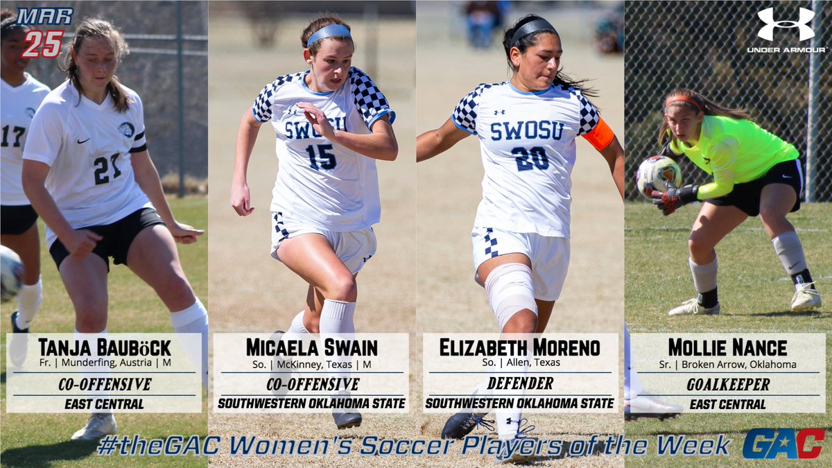 #theGAC WOMEN’S SOCCER PLAYERS OF THE WEEK (MARCH 25) - greatamericanconference.com/news/2021/3/25…