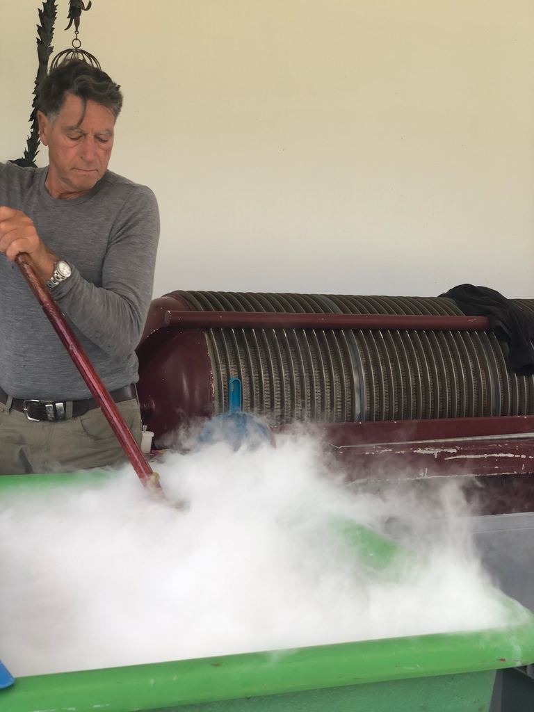HANS_HERZOGwine's tweet photo. Hans working again his magic potion 😉
All of our wines go through skin contact (cold soak) prior to its natural fermentation. This not only extracts more colour but also adds more texture and flavour complexity.
#viognier #coldsoak #protected #prefermentation #nzv21 https://t.co/zvRxjou5g4