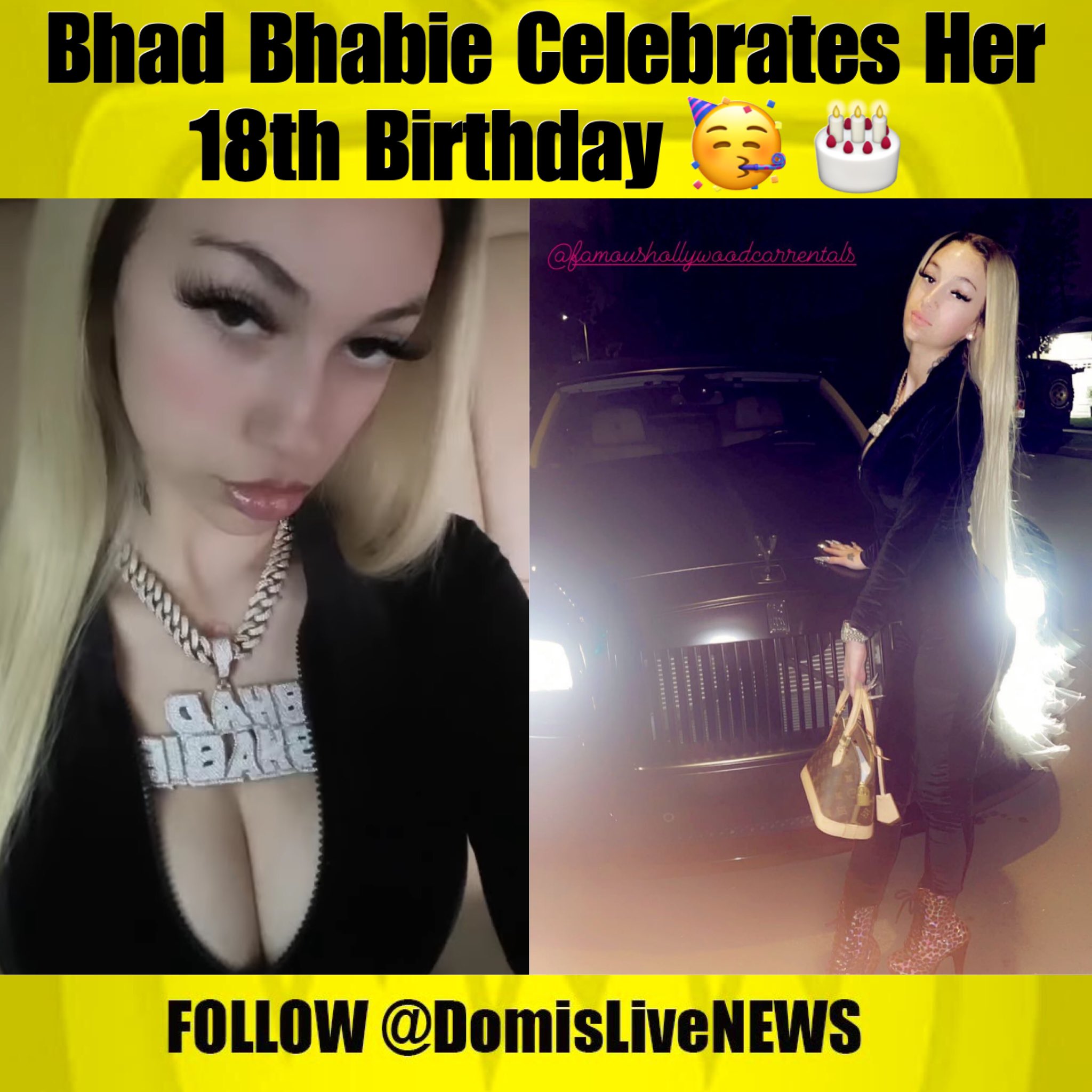 “#BhadBhabie Celebrates Her 18th Birthday 🥳 🎂” .