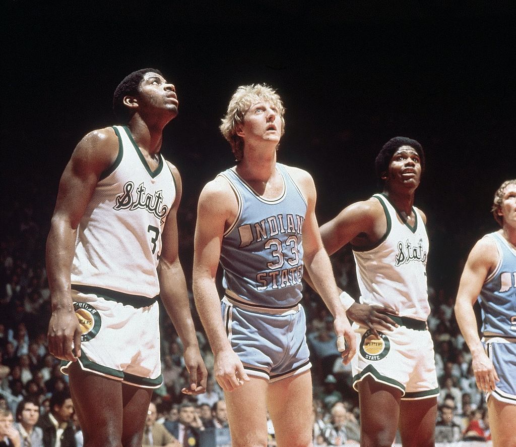 On this date in 1979, a rivalry was born when Magic Johnson's Michigan State beat Larry Bird's Indiana State in the NCAA Tournament final.

Johnson led all scorers with 24 points in the Spartans' 75-64 win.