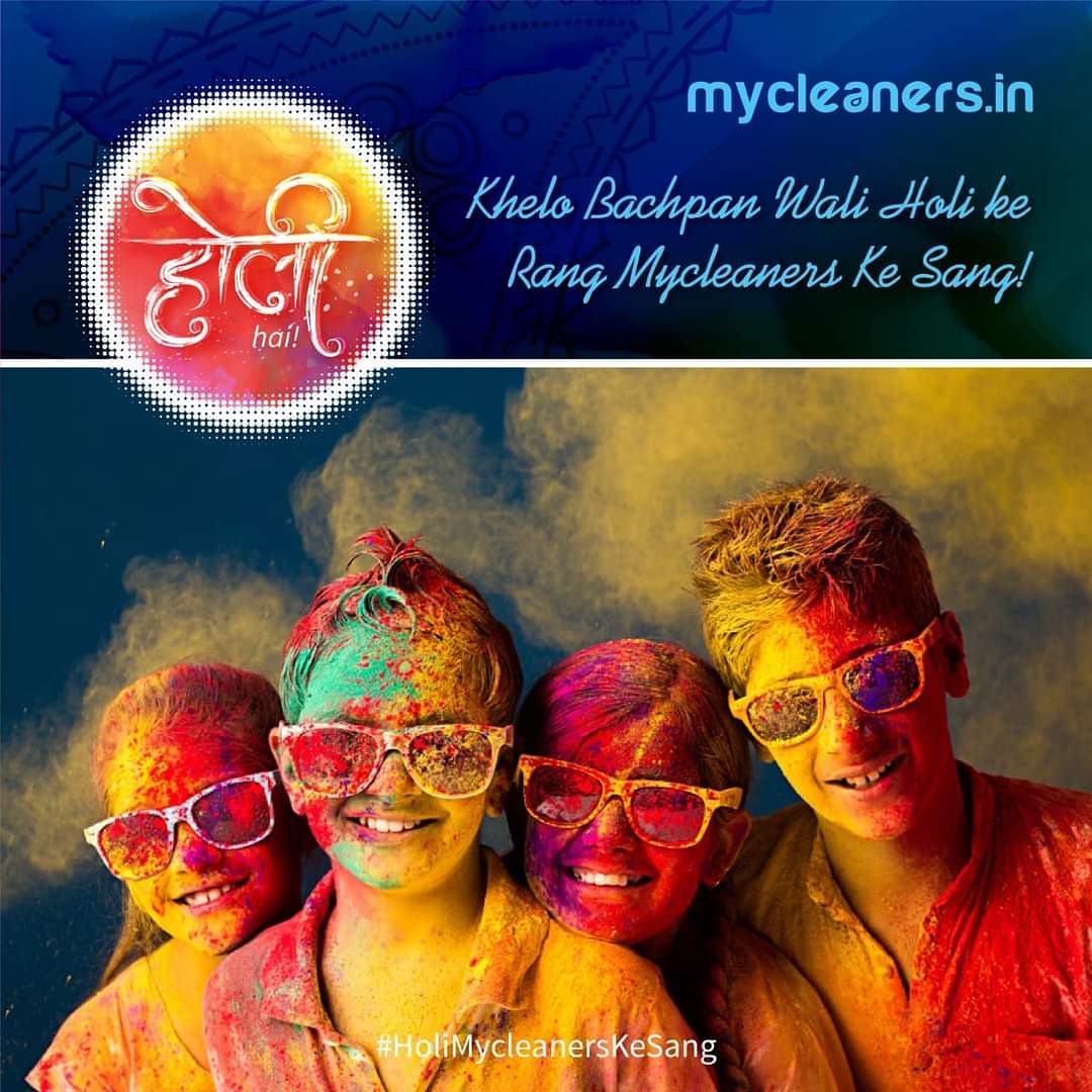 MycleanersIn's tweet image. Bachpan ki nadaniyon ke rango ke sath Manaye holi ka tyohar.

Mycleaners rakhe apke kapdo ke rangon ka khayal ! 
Taaki aapke bacho ka bachpan rahe barkarar ! Happy Holi.

#mycleaners #happyholi #holi 
#HoliKeRangMycleanersKeSang
#simplifyinghomeandlife