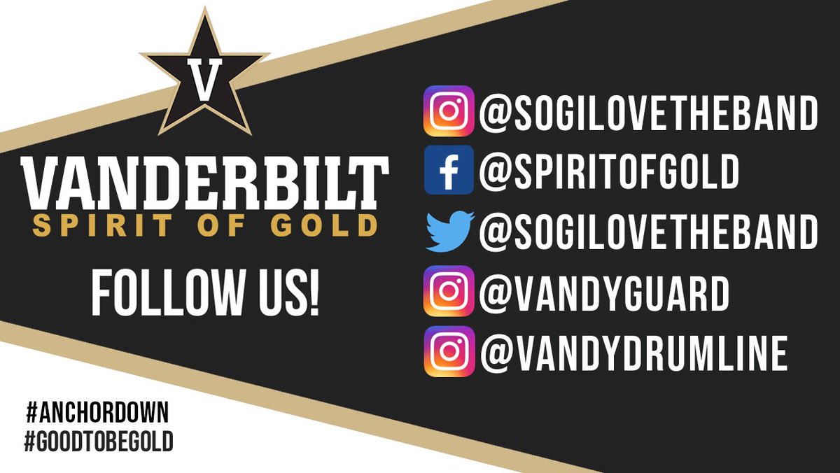 vandybands's tweet photo. Do you have FOMOSOG - Fear Of Missing Out on SPIRIT OF GOLD? Engage with us and get SOG news &amp; event information by following us on ALL our social media outlets!  Help others avoid FOMOSOG with a Share/ReTweet.  #goodtobegold #anchordown #sogiltb #sogilovetheband #vucommodores https://t.co/UUcHtrfoyv