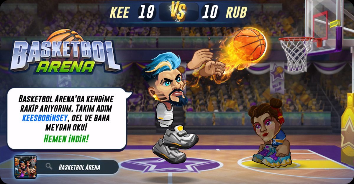 Basketbol Arena'da kendime rakip arıyorum. Takım adım keesbobinsey, gel ve bana meydan oku! Hemen indir! app.adjust.com/xu5pslz_9zmueg3 #basketbolarena <a href="/basket_arena/">Basketball Arena</a>
