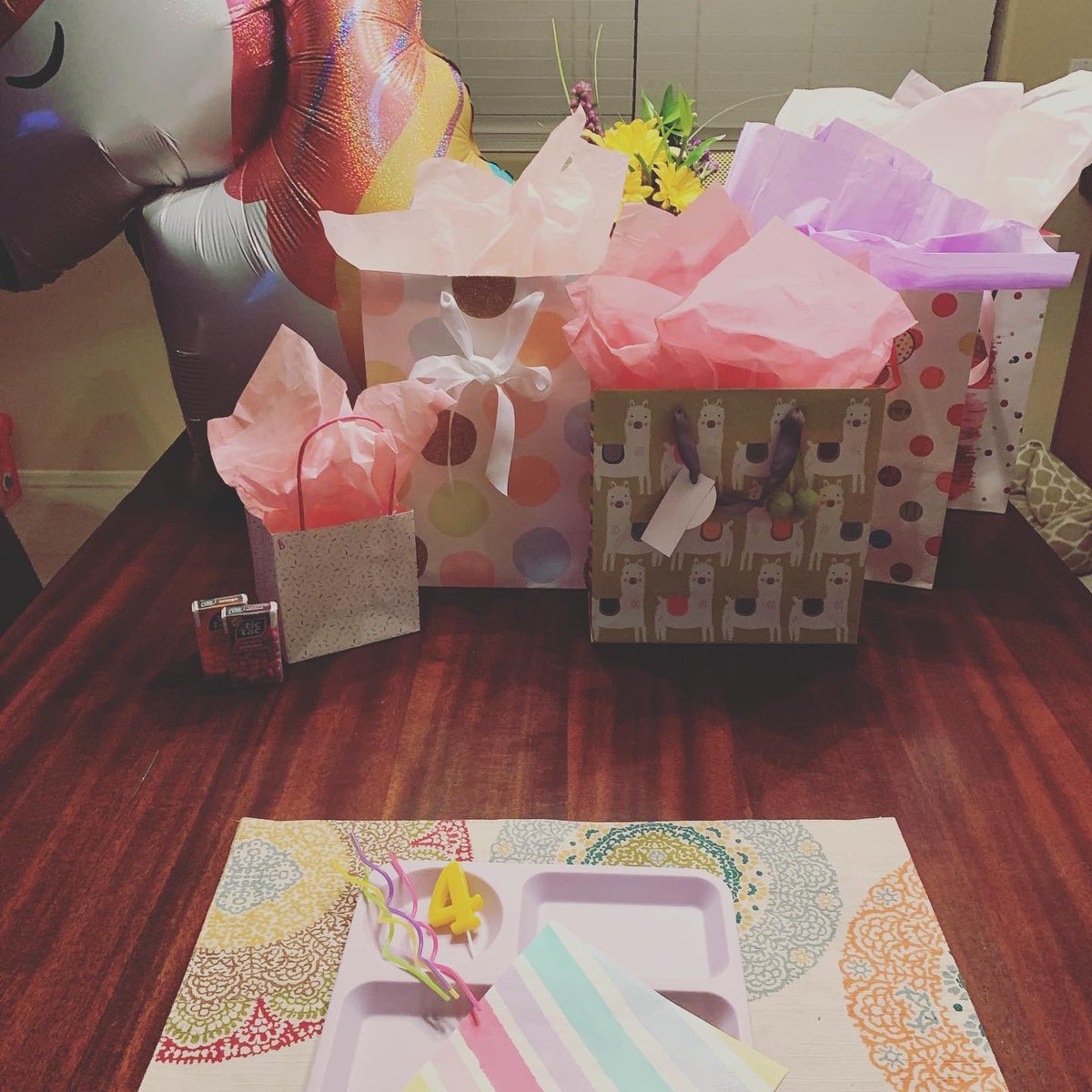 This sweet, blissful, cuddly, giggly, brother-loving, God-trusting, unicorn-believing, adorable + independent little girl turns FOUR tomorrow! Words cannot express the love + joy we have because of her in our lives 💕🦄🧁#baslfamily #birthdaytraditions #celebrate #birthdaygirl