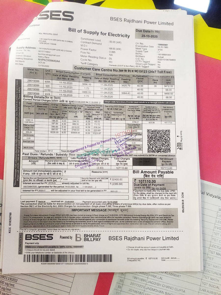 Aap Express On Twitter Delhigovtschool Kautilya Sarvodaya Vidyalaya Chirag Enclave Has Received Zero Electricity Bill For Month January 2021 Previous Bills Are Of Approx 1 Lac This Has Been Possible Due
