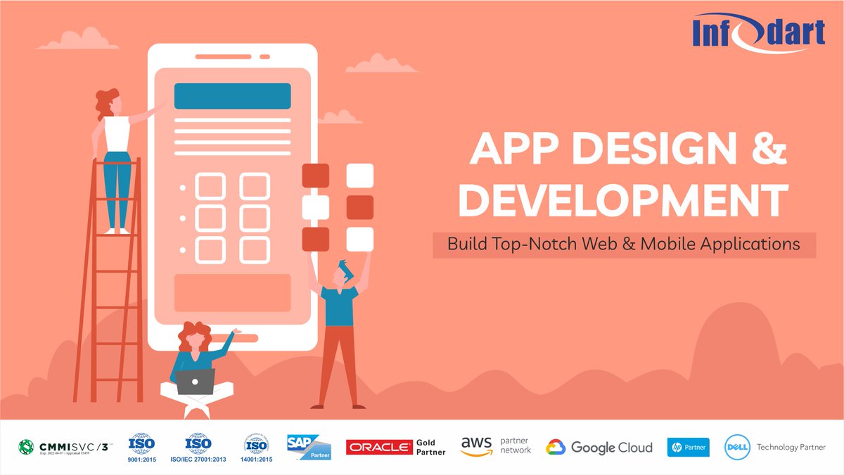 Infodart_tech's tweet photo. We help businesses to transform their vision into reality using agile methodology and latest technologies for Web, Android &amp; iOS Application development.

#Appdevelopment #Infodart #Mobileapp #webapplication #iOS https://t.co/DX6zmH6s23