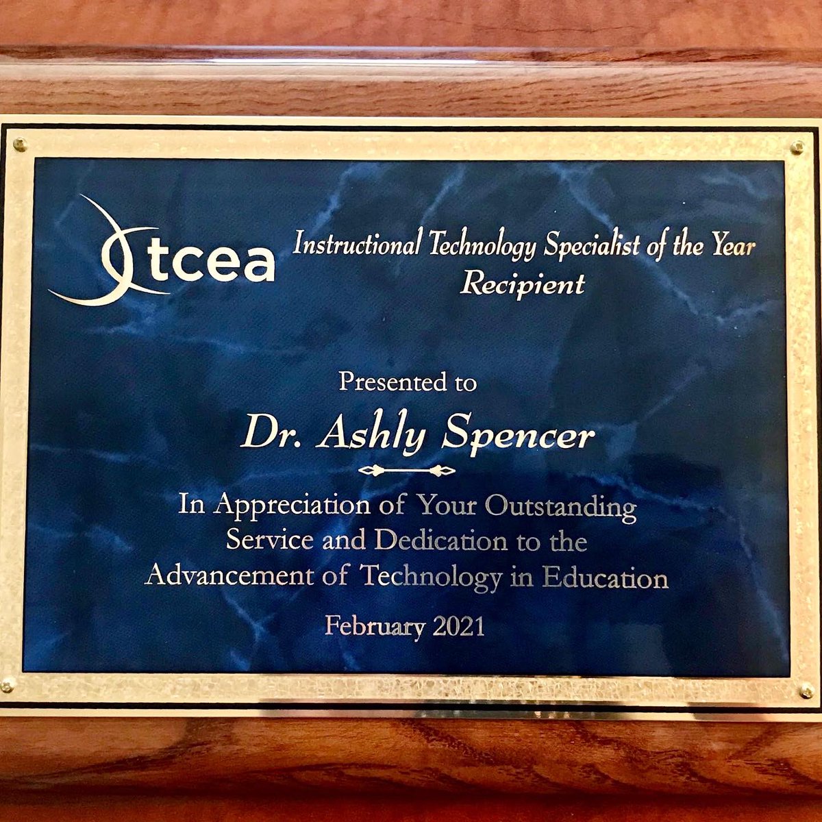 dr_ashlyspencer's tweet photo. ⭐️ 2021 TCEA Instructional Technology Specialist of the Year ⭐️

Can't thank my Superintendent enough for placing his faith in me, supporting and valuing my work, and putting in this nomination. Truly fortunate to work under his leadership. https://t.co/SEflyUVpLb