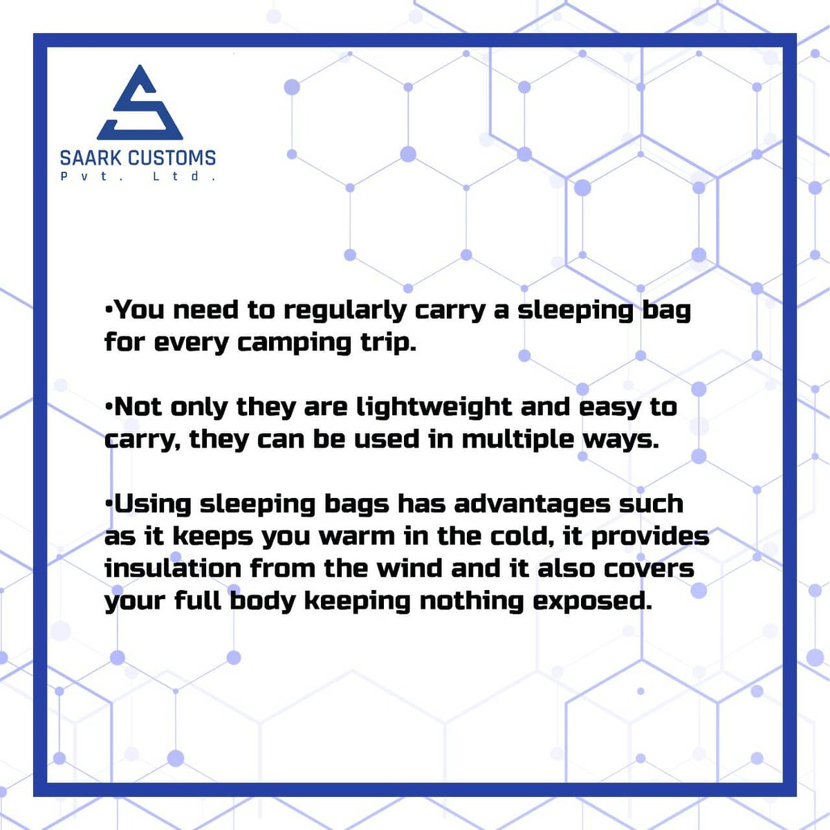 CustomsSaark's tweet photo. Part 3
Get to know the things one should carry during Hammock Camping 🏕️ 

Like👍🏻Comment 🔁Retweet if you got some new information💡
SAARK Customs Pvt Ltd is working on a smart first aid kit for automatic Emergency alert mechanism.
This can be used during Hammock Camping too ! https://t.co/Hz3qnWD7od