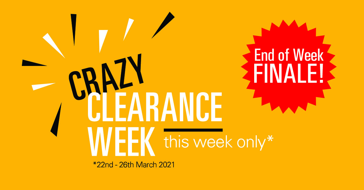 It's the LAST DAY of our CRAZY CLEARANCE WEEK.  

We have some fantastic savings on many of the essential items you need to keep loads secure and drivers safe. 

So go online cargo-stop.com, call 01206 224444 or email sales@cargo-stop.com to place your orders today!