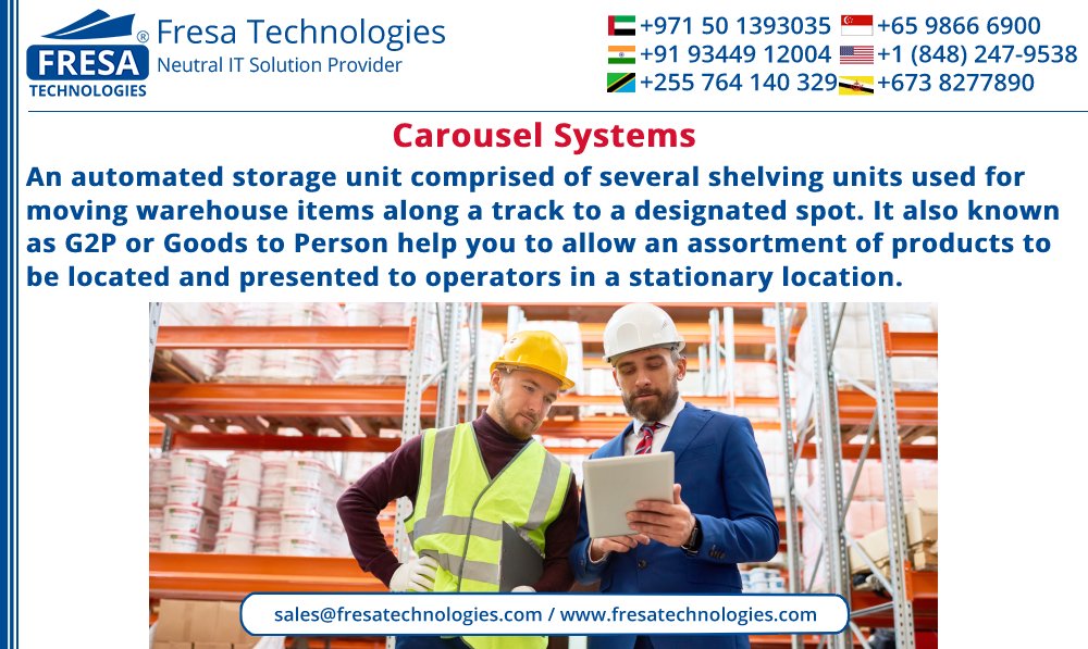 fresatechnology's tweet photo. Carousel Systems
An automated storage unit comprised of several shelving units used for moving warehouse items along a track to a designated spot.
#freightforwardingsoftware #fresa
#shipping_industry #freight_forwarder
#website #webdesign #web_designer
#supplychain #logistics https://t.co/XnUcZFfyY9