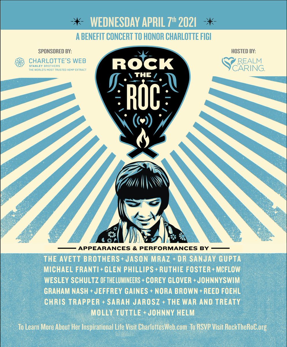 upatientsgroup's tweet photo. In loving memory of Charlotte Figi, join us for a free virtual benefit concert! Check out this impressive musically talented lineup! Donations/sponsors are welcome. Look forward to rockin' with you!
https://t.co/0ui2oeIFyF
#irocktheroc #highimpactnonprofit #CharlotteFigi https://t.co/JXUqFEGXWE