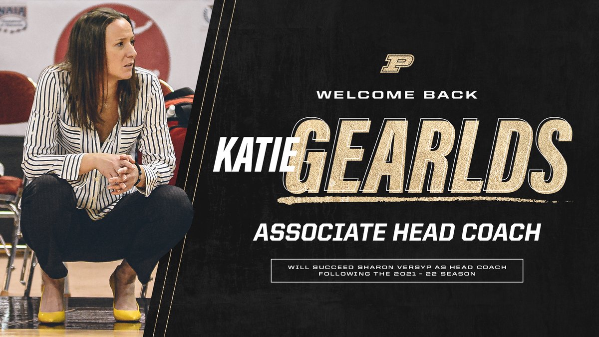 PurdueWBB's tweet photo. Welcome Home, @katiegearlds4❗

Associate Head Coach 👉 2021-22 
𝗣𝘂𝗿𝗱𝘂𝗲 𝗛𝗲𝗮𝗱 𝗖𝗼𝗮𝗰𝗵 👉 Starting 2022-23 https://t.co/Sy6BvlfyAp