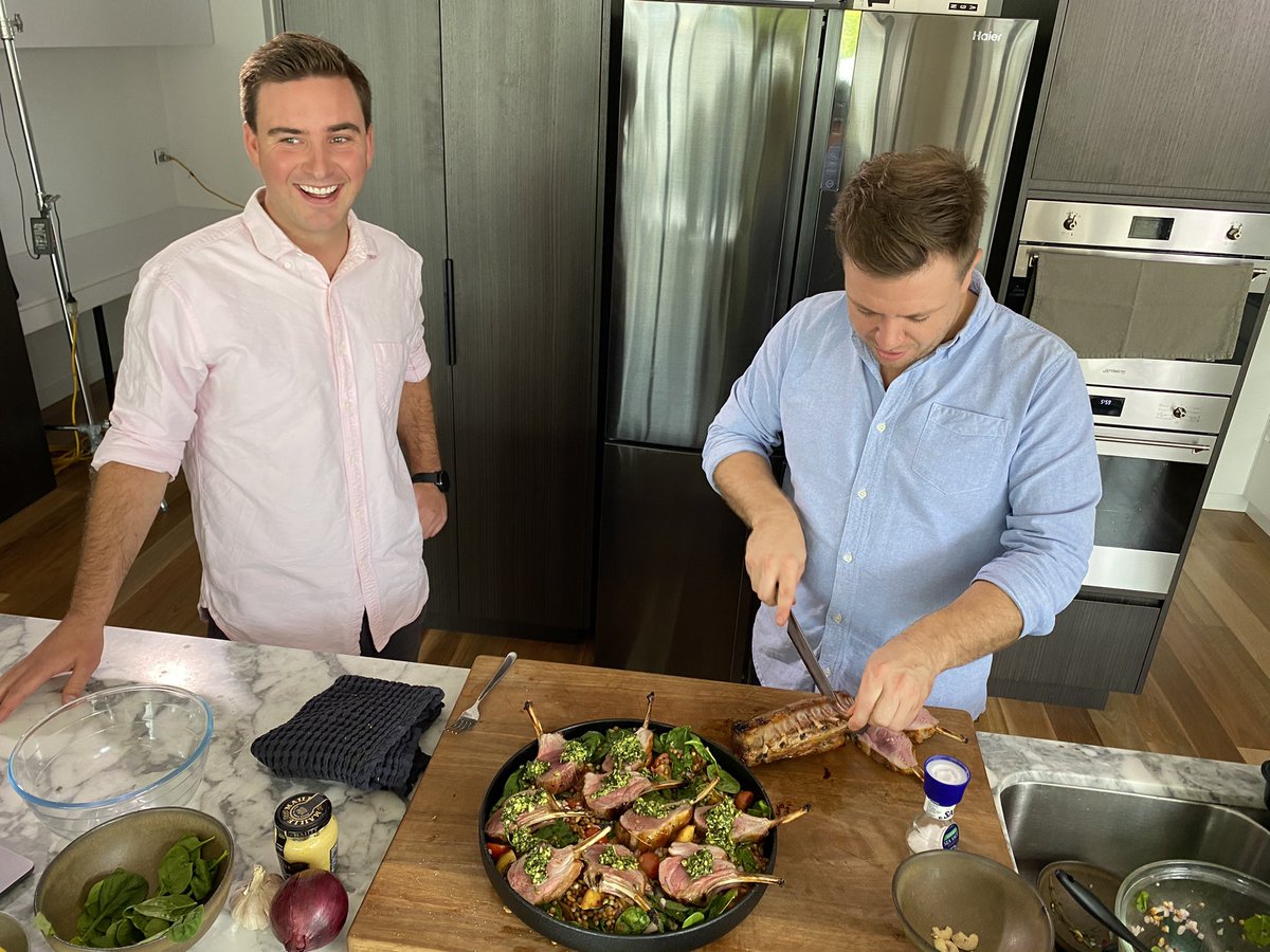 Fun day with the crew from Channel 10’s Farm to Fork - shooting a live cooking demo for <a href="/RabobankAU/">Rabobank Australia</a> staff, with host of the show Michael Weldon.