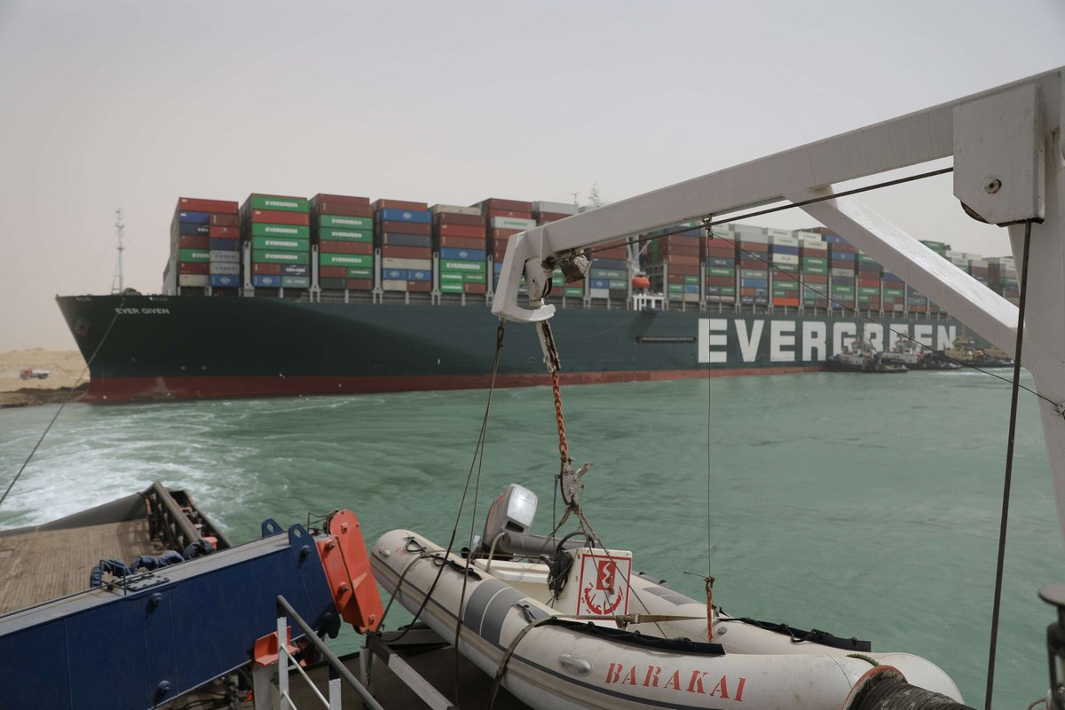 BiIndia's tweet photo. “All 25 crew are safe and accounted for. All crew are Indian nationals and remain onboard. The crew are working closely with all parties involved to re-float the vessel. The hard work and tireless professionalism of the Master and crew is greatly appreciated,” said the company. https://t.co/efvMGOSDGF