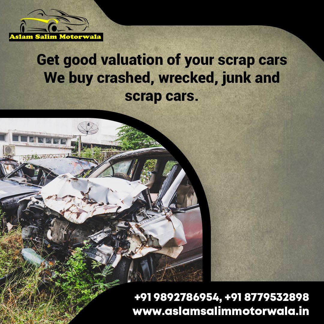 AslamMotorwala's tweet photo. Get good valuation of your scrap cars we buy crashed, wrecked, junk and scrap cars.
Only at- @aslam_salim_motorwala
For more call us at: 8779532898  98927 86954

Social media partner-: @intellects_01

#aslamsalim #aslamsalimmotorwala #motorwala https://t.co/Uag3Qq1V7E