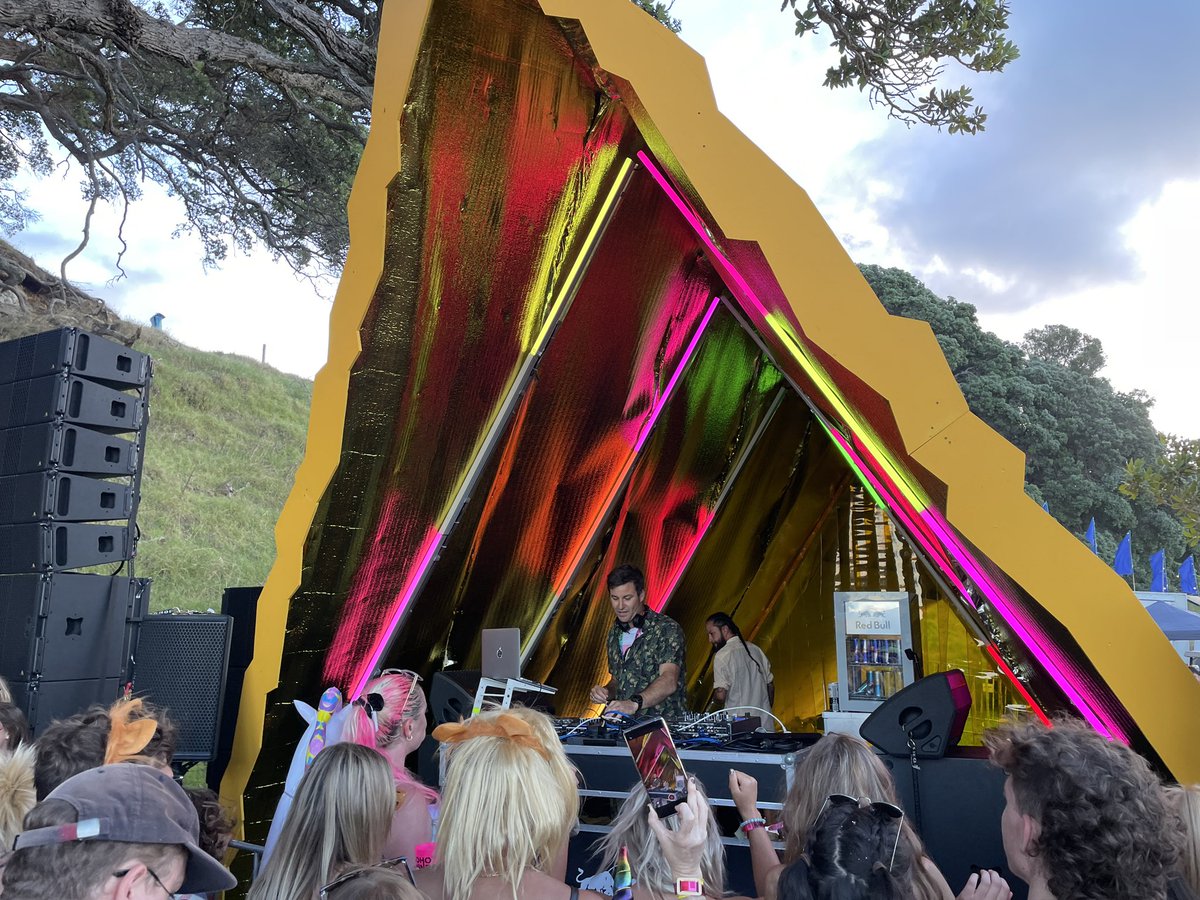 benmackey's tweet photo. Summer in NZ and the first bloke on the decks... DJ Clarke Gayford https://t.co/mHYy9RM302