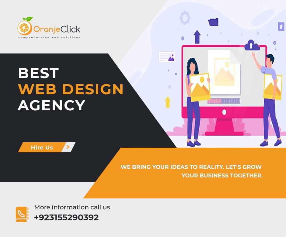 You will be served by the best designers &amp; UI/UX specialists. Just whisper it in our ears and leave the rest to us.
Get in touch with us:
Website: oranjeclick.com
Phone: +923155290392
Email: bdm@oranjeclick.com
LinkedIn: bit.ly/3rGIjXW
WhatsApp: +923155290392