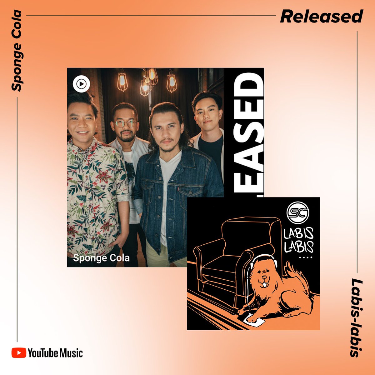 sonymusicph's tweet photo. Look who’s on the cover! 🤩🧡 @SpongeColaPH

‘Labis-labis’ is featured on YouTube Music’s ‘Released’ playlist! 

🎧: https://t.co/uWqSP6dHzT https://t.co/FLaSIRiaaV