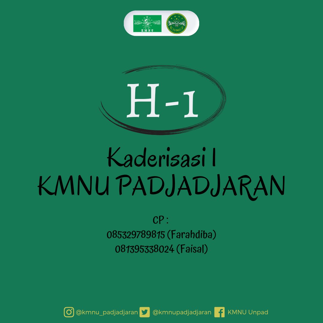 Noncepadjia's tweet photo. Assalamualaiku makhluk...
Hayo hayo...
Hayo lho...
H-1 KD-1 KMNU Padjadjaran.
Yuk gabung KMNU...!!!
Menjadi mahasiswa yang santri, dan santri yang mahasiswa.
#kmnu
#kmnupusat
#kmnubandungraya
#kmnupadjadjaran https://t.co/5FjnRJqUH2