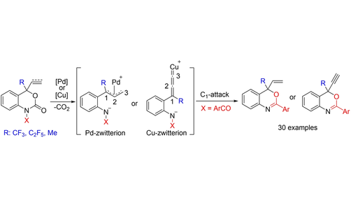 ChemistryOpen's tweet photo. Norio Shibata and co-workers at Nagoya Institute of technology reported the synthesis of tetra-substituted trifluoromethyl-3,1-benzoxazines by transition-metal-catalyzed decarboxylative cyclization reactions #OpenCollections  https://t.co/YJzmpErqLT https://t.co/vu87Rjf8nG