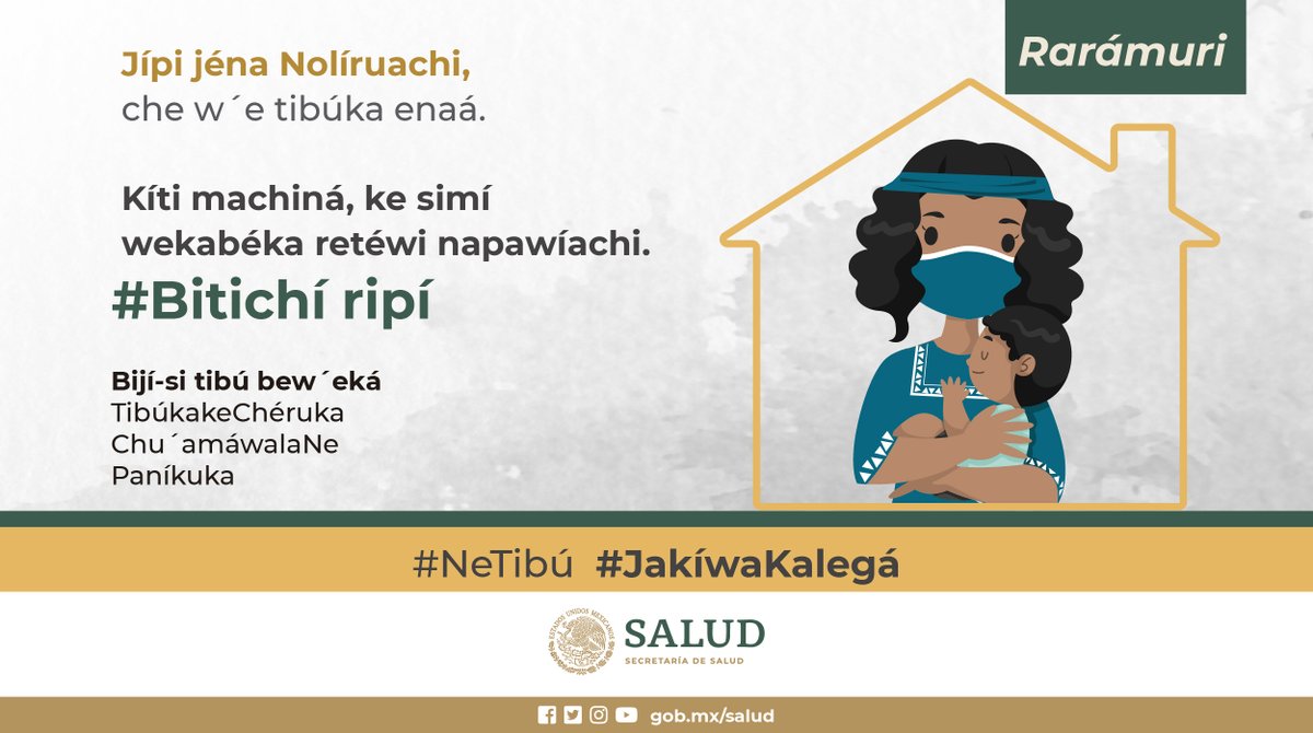 En esta #SemanaSanta, no bajes la guardia. 

Evita salir, acudir a reuniones y aglomeraciones. 

#QuédateEnCasa y mantén las #MedidasSanitarias.

Más información en ➡️ coronavirus.gob.mx

#MeCuido #PorAmorALaVida #Rarámuri