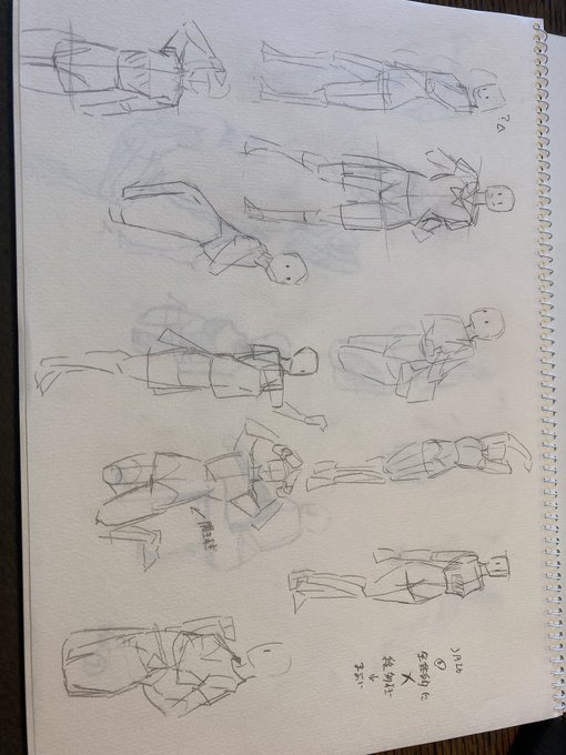 アニメーターのクロッキー練習を見ながらやるクロッキー練習
体を簡略化してパーツごとに考えてやってるけど難しい。
数ヶ月後に期待ですね 