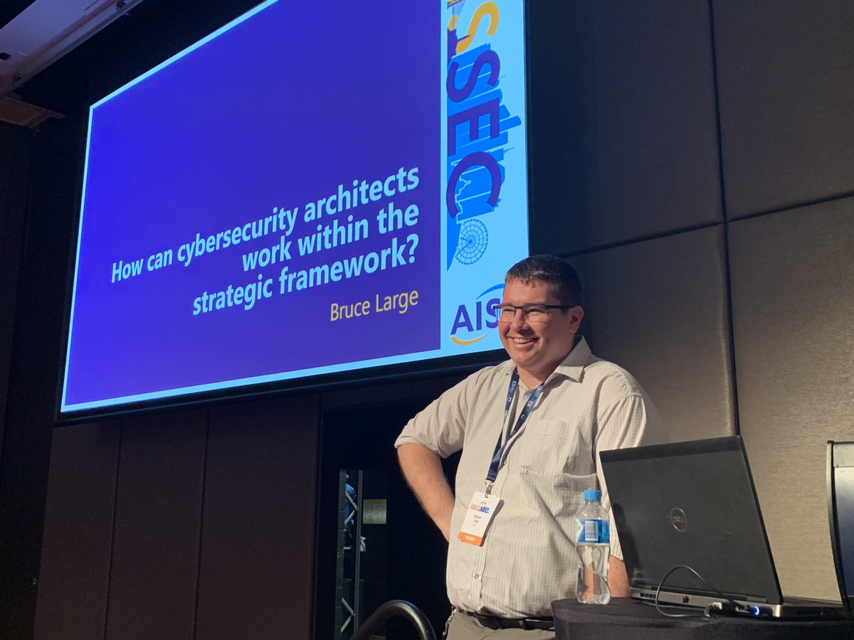 CyberCX's tweet photo. Proud to be supporting today's @AISA_National #BrisSec 2021 as a platinum sponsor with Bruce Large & Phil Kernick delivering talks & the QLD team out & about chatting all things #cybersecurity - a welcome return to in-person networking alongside a full day of expert content! https://t.co/kGjW6fZs8m