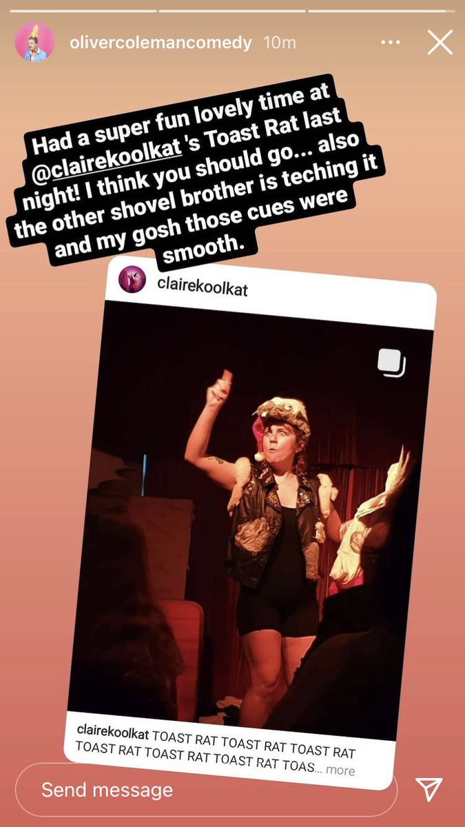 blakeverett's tweet photo. Another bangin’ @Clairekoolkat show! My shovel brother and comedy partner, Oliver, had ‘a super fun lovely time’, and praised my tech as well (about time) - comedy fest is officially open, so stop wasting time and get along! #micf #show14 https://t.co/lkpdX6dAH9