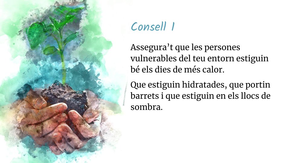 AluminiStop's tweet photo. FOOTPRINT Challenger: seguim amb els dos primers consells: el primer sobre persones vulnerables i calor. El segon sobre alimentació sostenible. 
Pots incorporar alguna de les idees que et proposem, al teu dia a dia? @AfaFedacSantAnd  @FEDACSantAndreu https://t.co/mUVJVBV3P4