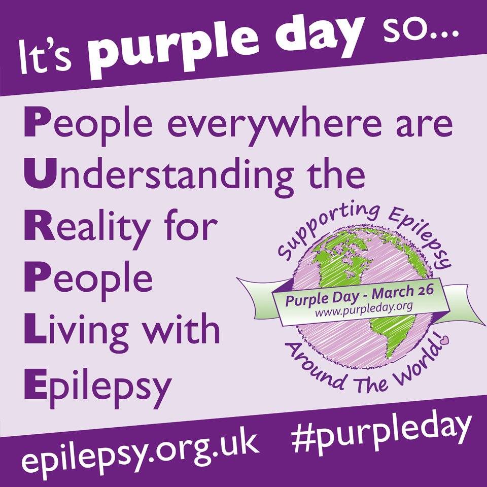Today is #PurpleDay, the international awareness day for epilepsy. What will you be doing to raise awareness of epilepsy today? 💜