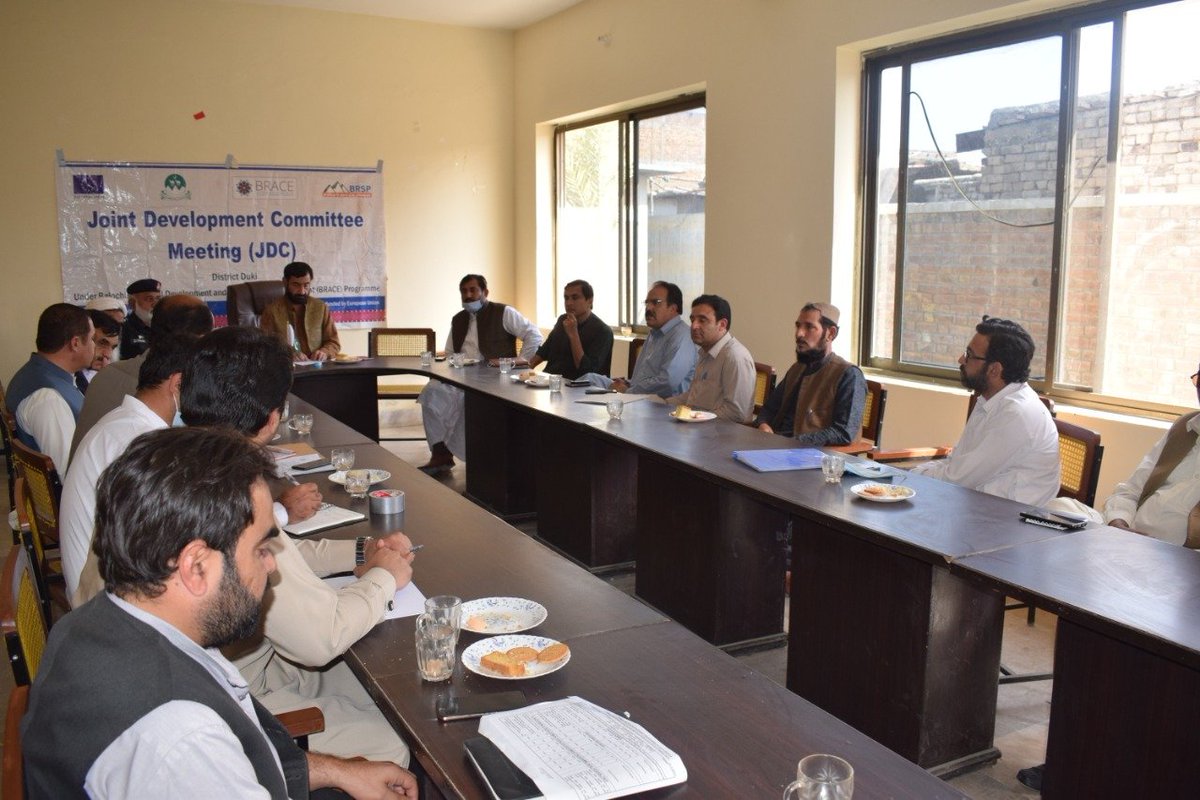 BRACE_BRSP's tweet photo. A meeting of the Joint District Development Committee #JDDC was held at DC office district Duki under European Union in Pakistan funded BRACE Programme.
DPC #BRSP Atta Ullah Kakar made a detailed presentation highlighting all the projects which BRSP is implementing in dist Duki. https://t.co/bULKHeCgtj