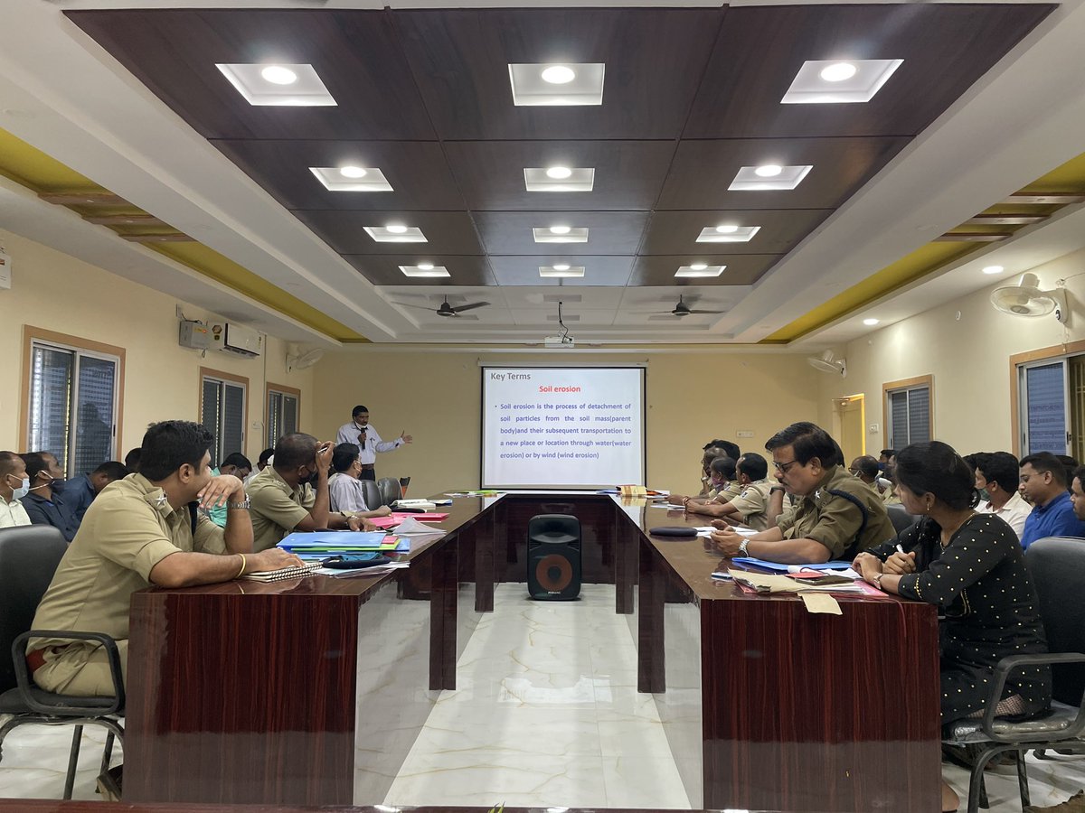 Today organised training on ‘Soil and Moisture Conservation’ to frontline staffs &amp; P-NGO staffs for effective implementation of different SMC method in the field.