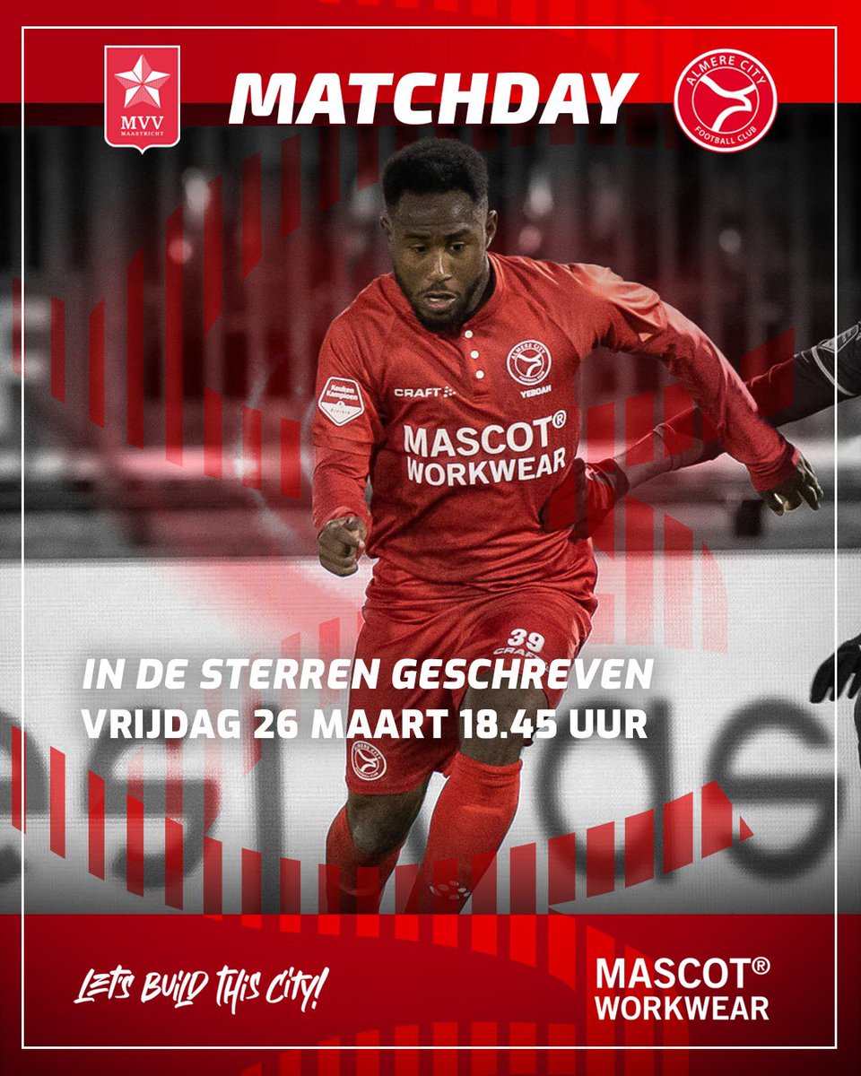 AlmereCityFC's tweet photo. 🔥 MATCHDAY
⁣⁣⁣⁣🆚 at @mvvmaastricht 
🏟️ De Geusselt
🕛 26 maart 18.45 uur
⚡️ Zonder publiek
📺 LIVE kanaal 1 @ESPNnl
🎤 Live op EASY 95.5 FM
📲 #mvvalm
⁣⁣⁣🌇 #Project4501 complete https://t.co/rNiAx4c6LN
