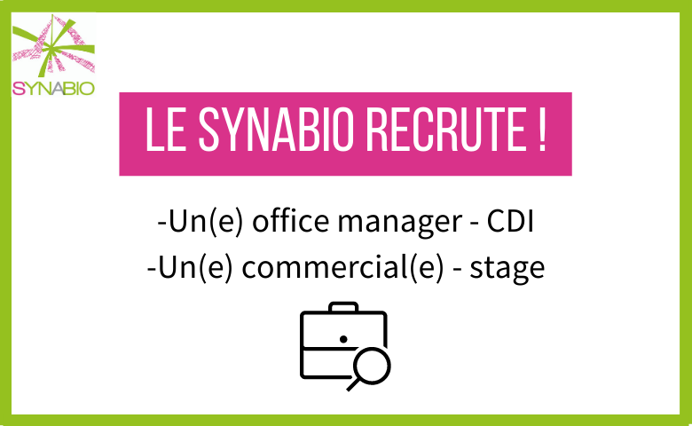 [ #RECRUTEMENT ] Vous souhaitez rejoindre une équipe engagée dans la filière #bio ? 
Nous recherchons : 
🥕 Un(e) office manager en CDI
🥕 Un(e) commercial(e) prospection et recrutement d'adhérent en stage

Retrouvez le détail ici : 
swll.to/7mP0dhb
#I4emploi