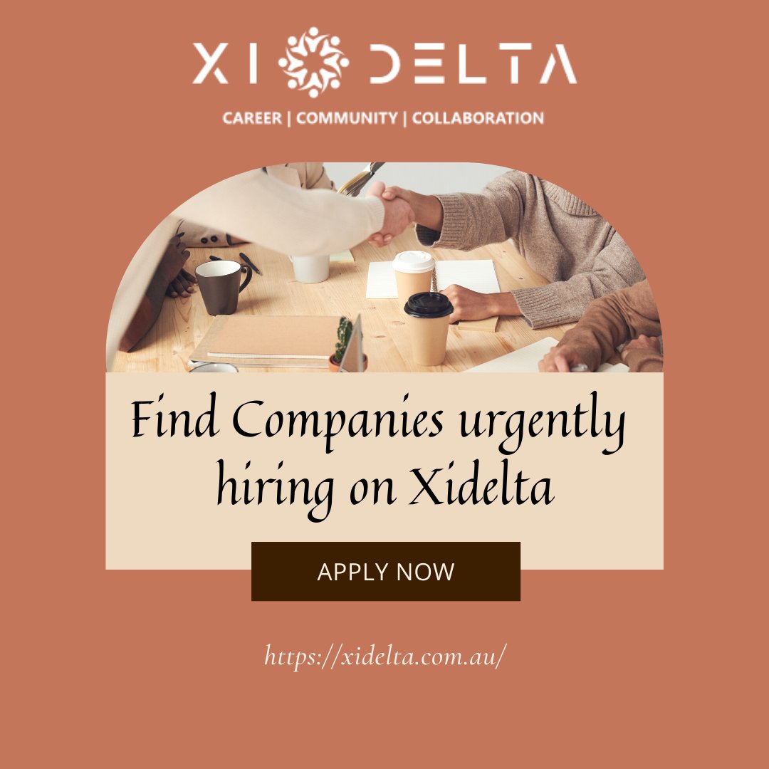 XiDeltaOfficial's tweet image. Are you in need of a new job now? Search for 'urgently hiring' companies across Australia on @XiDeltaOfficial. We would like to help you get a job. To know more about us, visit xidelta.com.au

#xidelta #recruitment